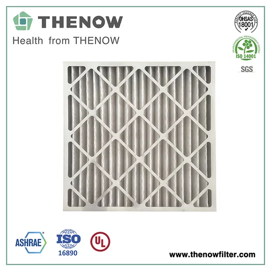 HVAC システム用の青色 G4 ボール紙フレーム使い捨てプレフィルター